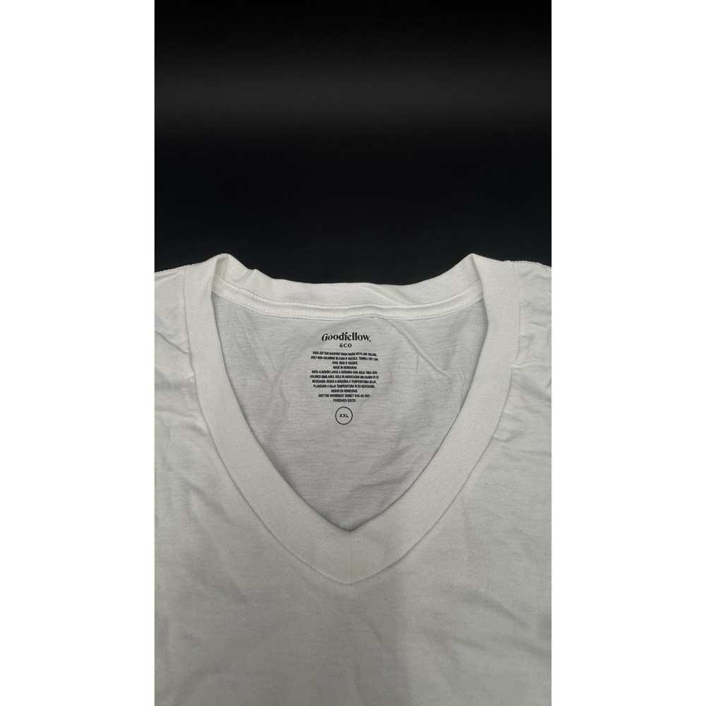 Mens Goodfellow White Short Sleeve Jersey T Shirt 2XL NEW - Picture 2 of 2